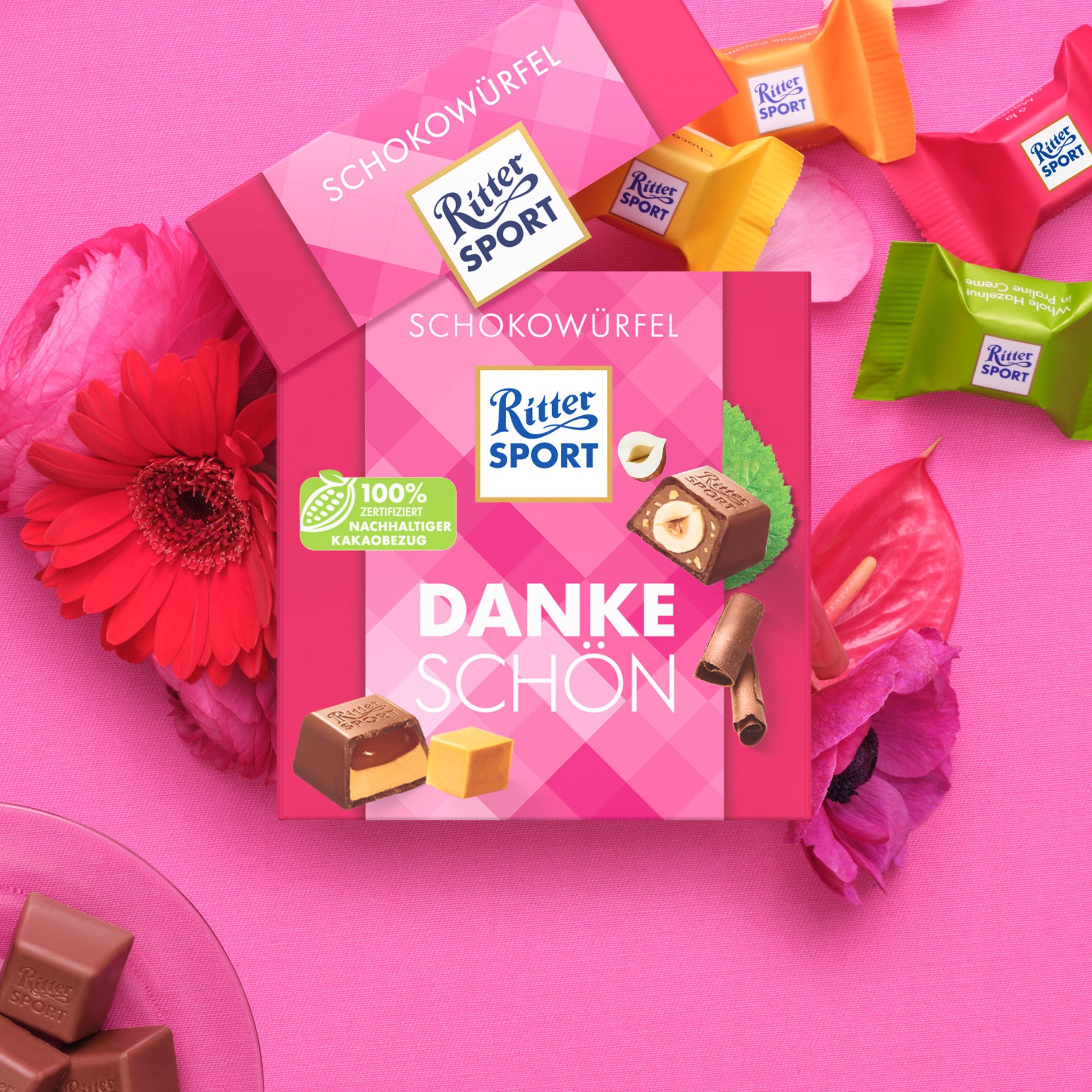 Ritter Sport Schokowürfel Danke